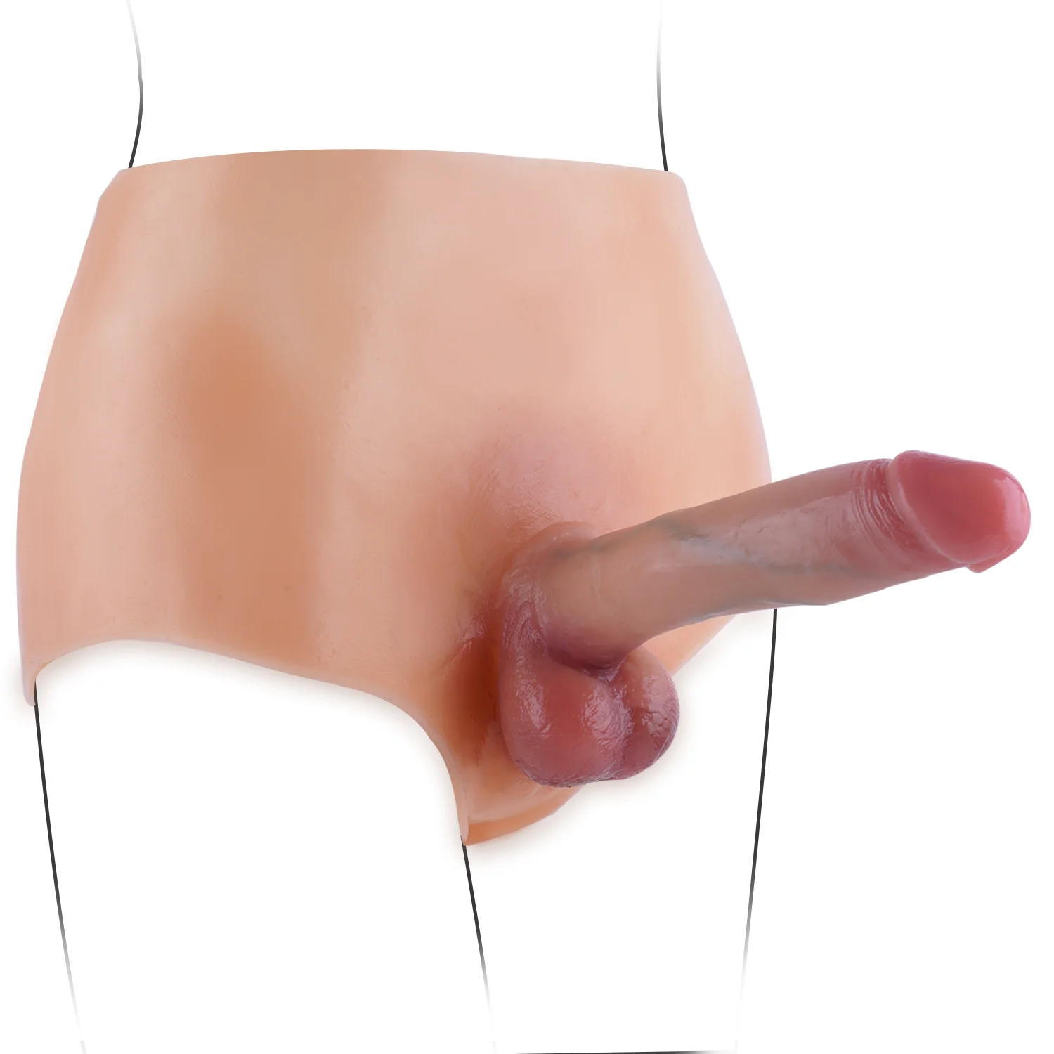 solid silicone core wearable leather pants dildo uae