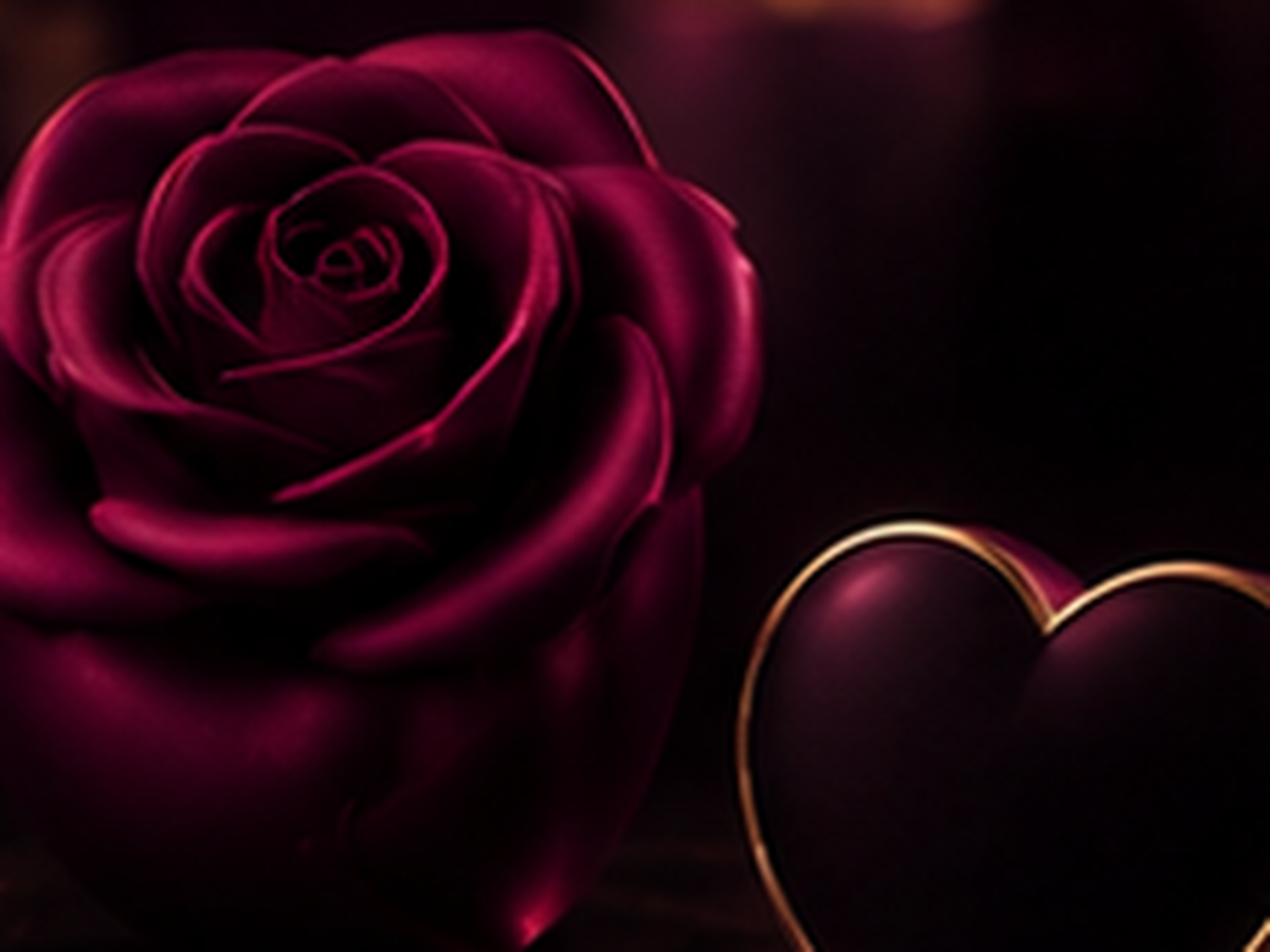 The Valentine's gift: something beautiful, like a rose-shaped piece