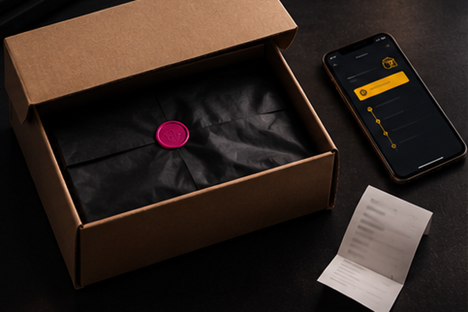 What arrives: a plain brown box, neutral sender name, no product description, small enough for one hand