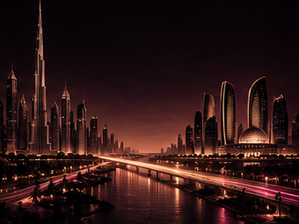 Dubai and Abu Dhabi skylines side by side on the same courier network